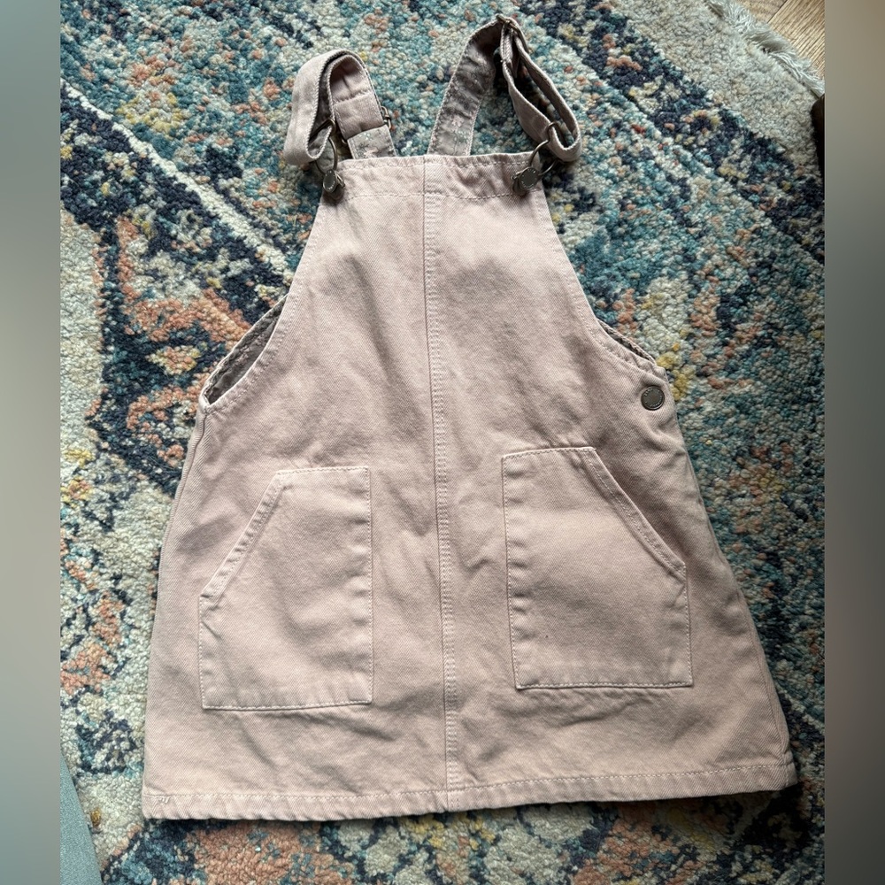 Zara Light Pink Kids Overall Dress - Size 3 / 4